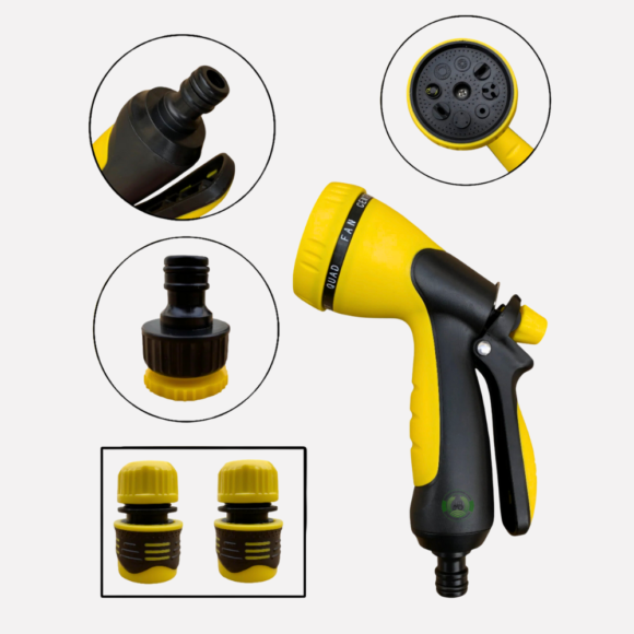 Plastic Adjustable High Pressure Garden Water Spray Gun Hose Nozzles