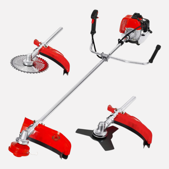 3-in-1 Brush Cutter with 3 Blades (4 Stroke), Multipurpose Trimming Engine