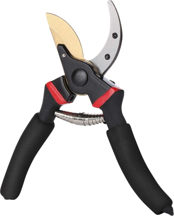 8-Inch Professional Pruning Shears for Garden Cutting | Non-Slip Handles, Sharp Blades, Safe Locking Mechanism