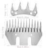 4/13 Teeth Straight Replacement Blades for Sheep Shears, Professional Stainless Steel Sheep Shearing Clipper Blades