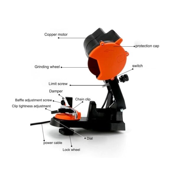 Electric Chainsaw Sharpener, Fast Locking Chain System Electric Chainsaw Grinding Machine - Image 2