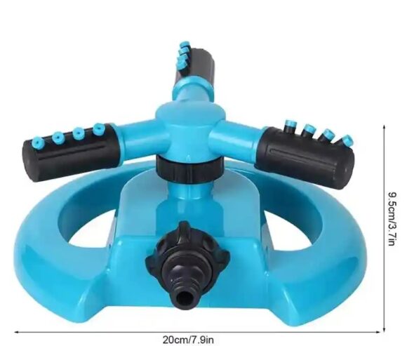 Garden Sprinkler - 360 Degrees Rotating Garden 3-Arm Sprinkler- Lawn and Garden Rain Shower - Image 4
