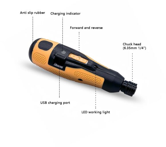 Screwdriver Mini Cordless 3.6V Drill Lithium Battery Usb Power Tool Charging LED Light For HOME - Image 3