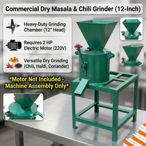 Commercial Dry Masala & Chili Grinder Machine (12-Inch) – Heavy Duty