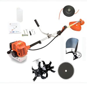 Side pack Multi Crop Brush Cutter With Round Tiller Attachment 4 Stroke