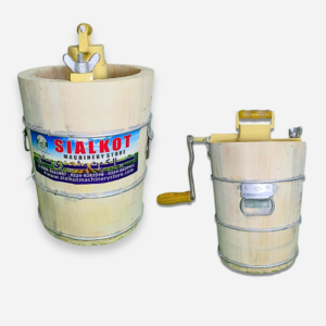 Manual Wooden Bucket Ice Cream Making Machine 04 QTS
