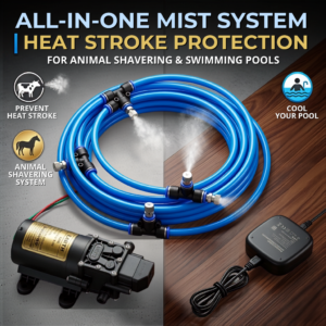All-in-One Outdoor Misting System | Animal And Pool Cooling Kit 20 FEET